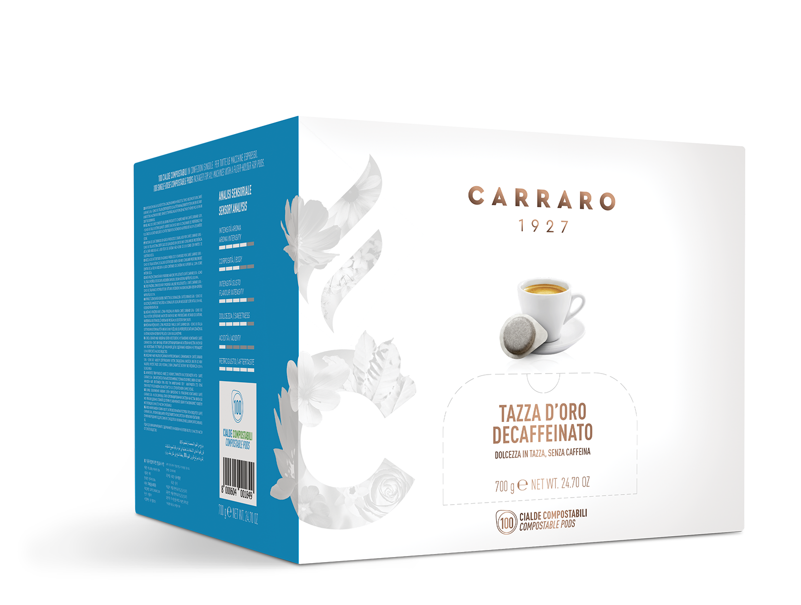 Tazza d'Oro Decaffeinated Pods 100 x 7g